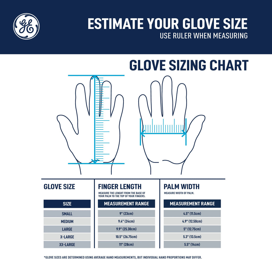 l, 1 Pack | glove sizing chart with measurement diagrams | A7 Cut & Impact Resistant Driver Gloves — GE PPE GG421, Leather | GG421LC