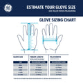 xl, 1 Pack | glove sizing chart with measurement diagrams | A7 Cut & Impact Resistant Driver Gloves — GE PPE GG421, Leather | GG421XLC