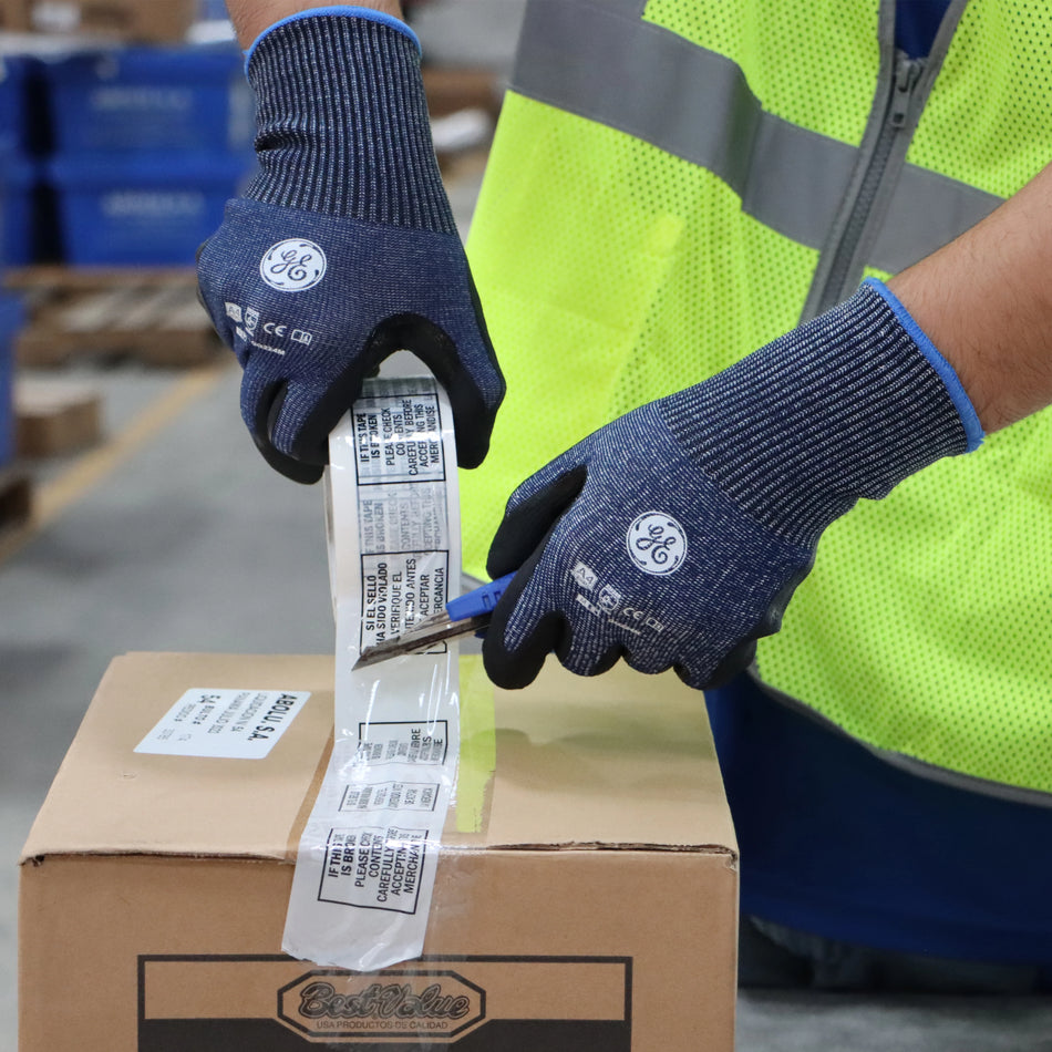 m, 1 Pack | Micro Foam Nitrile Dipped Cut Level 4 Gloves — GE PPE GG224, Cut Resistant | GG224MC