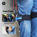 one size | model wearing knee pads on legs | Heavy-Duty Gel Knee Pads — GE PPE GR553, EN14404 Type 2 | GR553
