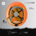 orange | GH329 dielectric full brim hard hat | Full Brim Hard Hat — GE PPE GH329, ANSI Z89.1-2014 Type 1 Class E Dielectric | GH329O