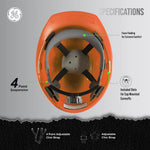orange | Hard Hat | Cap Style Hard Hat — GE PPE GH327, ANSI Z89.1-2014 Type 1 Class E Dielectric | GH327O