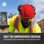 red, Vented | three-quarter view with cooling technology highlighted | Vented Type 2 Safety Helmet with Koroyd — GE PPE GH500, ANSI Z89.1 Class C | GH500R
