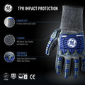 m, 1 Pack | ANSI Cut Level 5 | TPR Impact Foam Nitrile Work Gloves — GE PPE GG244, Impact Resistant | GG244MC