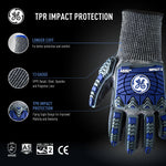 xl, 1 Pack | ANSI Cut Level 5 | TPR Impact Foam Nitrile Work Gloves — GE PPE GG244, Impact Resistant | GG244XLC