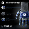 s, 1 Pack | ANSI Cut Level 5 | TPR Impact Foam Nitrile Work Gloves — GE PPE GG244, Impact Resistant | GG244SC
