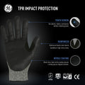 m, 1 Pack | ANSI Cut Level 5 | TPR Impact Foam Nitrile Work Gloves — GE PPE GG244, Impact Resistant | GG244MC