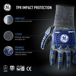 s, 1 Pack | ANSI Cut Level 5 | TPR Impact Foam Nitrile Work Gloves — GE PPE GG244, Impact Resistant | GG244SC