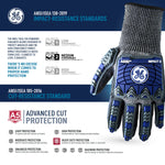 xl, 1 Pack | ANSI Cut Level 5 | TPR Impact Foam Nitrile Work Gloves — GE PPE GG244, Impact Resistant | GG244XLC