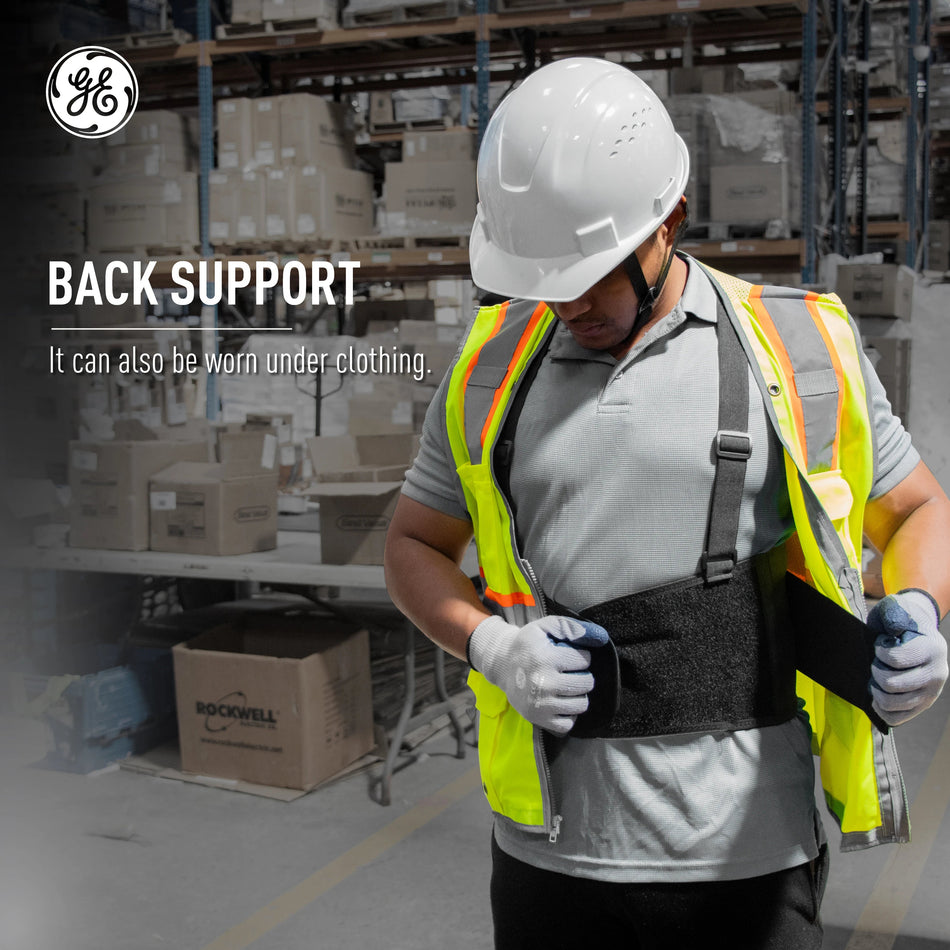 xl | Lumbar Back Support Belt — GE PPE GR540, Ergonomic Fit | GR540XL