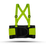 s | front view with adjustable shoulder straps | High-Visibility Back Support Belt — GE PPE GR542, Ergonomic Fit | GR542S