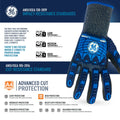 2xl | Micro Foam Nitrile, ANSI Cut Level 4 | TPR Impact Cut Level 4 Micro Foam Work Gloves — GE PPE GG242, Impact Resistant | GG2422XLC