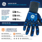 s | Micro Foam Nitrile, ANSI Cut Level 4 | TPR Impact Cut Level 4 Micro Foam Work Gloves — GE PPE GG242, Impact Resistant | GG242SC