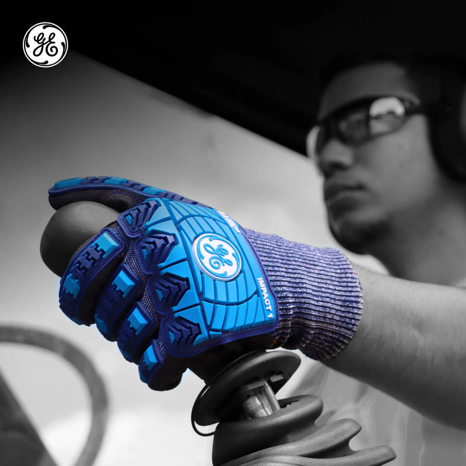 l | Micro Foam Nitrile, ANSI Cut Level 4 | TPR Impact Cut Level 4 Micro Foam Work Gloves — GE PPE GG242, Impact Resistant | GG242LC