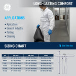 s | model wearing white coverall in facility | Microporous Disposable Coverall Type 5B/6B — GE PPE GW902, EN 13982-1, Elastic Wrists & Ankles | GW902S