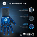 s | palm view showing protective grip pattern | TPR Impact Cut Level 4 Micro Foam Work Gloves — GE PPE GG242, Impact Resistant | GG242SC