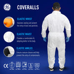 m | Type 5/6 Disposable SMS Coverall, Liquid Repellent — GE PPE GW900, EN ISO 13982-1 & EN 13034 | GW900M