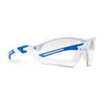 white/blue, Clear Anti-Fog | ANSI Z87.1 Anti-Fog Lenses | Wrap-Around Safety Glasses — GE PPE 10 Series, Anti-Fog, ANSI Z87.1 | GE110CAF