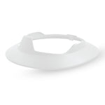 white | three-quarter view showing curved brim design | Full Brim Accessory — GE PPE GH626 | GH626W