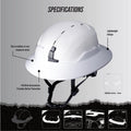 white | three-quarter view showing specifications and features | Full Brim Accessory — GE PPE GH626 | GH626W