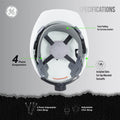 white | interior view with suspension system labeled | Vented Cap Style Hard Hat — GE PPE GH326, ANSI Z89.1-2014 Type 1 Class C | GH326W