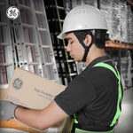white | worker wearing helmet in industrial setting | Vented Cap Style Hard Hat — GE PPE GH326, ANSI Z89.1-2014 Type 1 Class C | GH326W