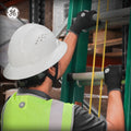 white | worker wearing hard hat on construction site | Vented Full Brim Hard Hat — GE PPE GH328, ANSI Z89.1-2014 Type 1 Class C | GH328W