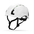 white, Vented | side profile showing features and specifications | Vented Type 2 Safety Helmet with Koroyd — GE PPE GH500, ANSI Z89.1 Class C | GH500W