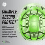 white, Vented | top view showing internal impact protection structure | Vented Type 2 Safety Helmet with Koroyd — GE PPE GH500, ANSI Z89.1 Class C | GH500W