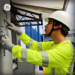 white | worker wearing hard hat in action | Cap Style Hard Hat — GE PPE GH327, ANSI Z89.1-2014 Type 1 Class E Dielectric | GH327W
