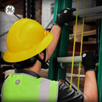 yellow | worker wearing hard hat on site | Full Brim Hard Hat — GE PPE GH329, ANSI Z89.1-2014 Type 1 Class E Dielectric | GH329Y