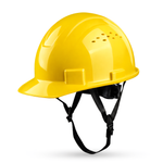 yellow | GH326Y vented cap style hard hat with chin strap